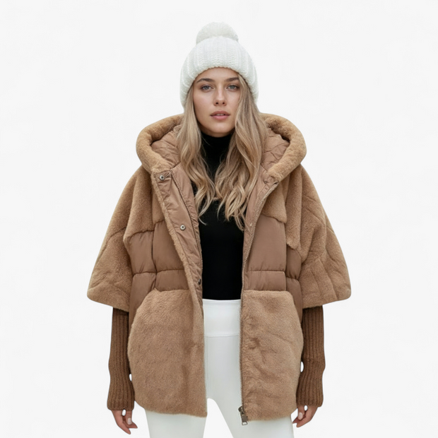 Damski Płaszcz Zimowy Oversize z Kapturem Kurtki i płaszcze damskie Warschau Fashion