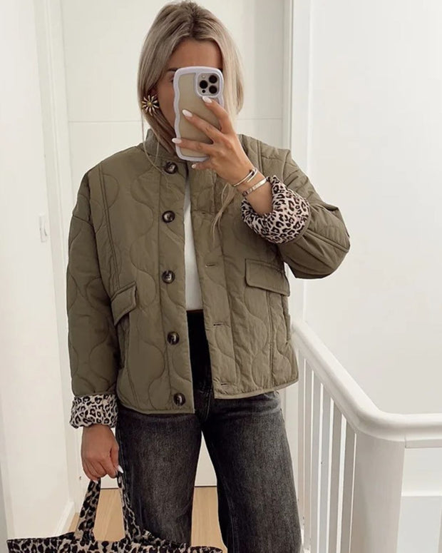 Elegancki Płaszcz LeoTrend Warschau Fashion Zielony S