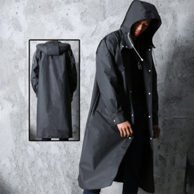 FINN - Unisex Lekki Płaszcz Przeciwdeszczowy, Doskonały na Wiosnę i Lato Fashion Men Jacket Raincoat Fall Warschau Fashion Czarny L