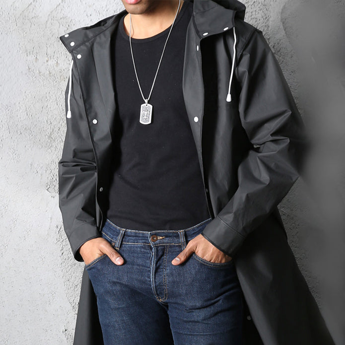 FINN - Unisex Lekki Płaszcz Przeciwdeszczowy, Doskonały na Wiosnę i Lato Fashion Men Jacket Raincoat Fall Warschau Fashion