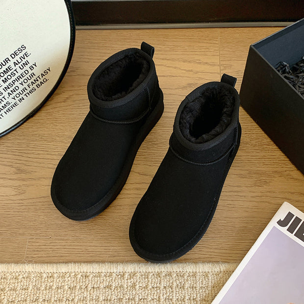 FIONNUALA - Kobiece zimowe botki Women Boots Uggs Winter Warschau Fashion Czarny 36
