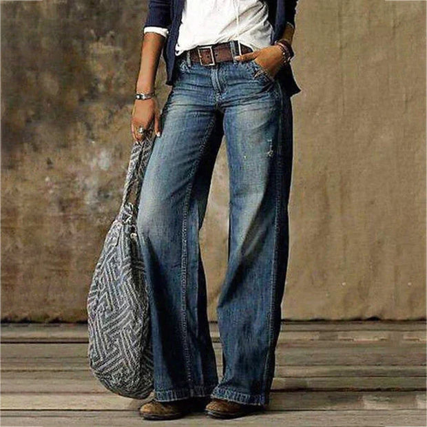 Lidochka | Unikalne i Stylowe Spodnium Jeans Women Warschau Fashion Niebieski Xs