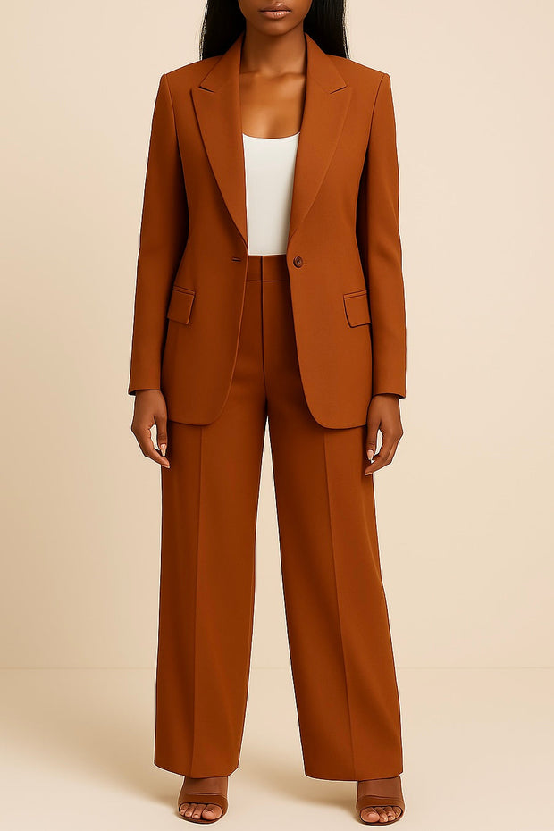 Lea – Dwuczęściowy Zestaw Blazer & Pantalon "Elegancja Warszawa" dla kobiet Vest Dames Warschau Fashion Khaki S