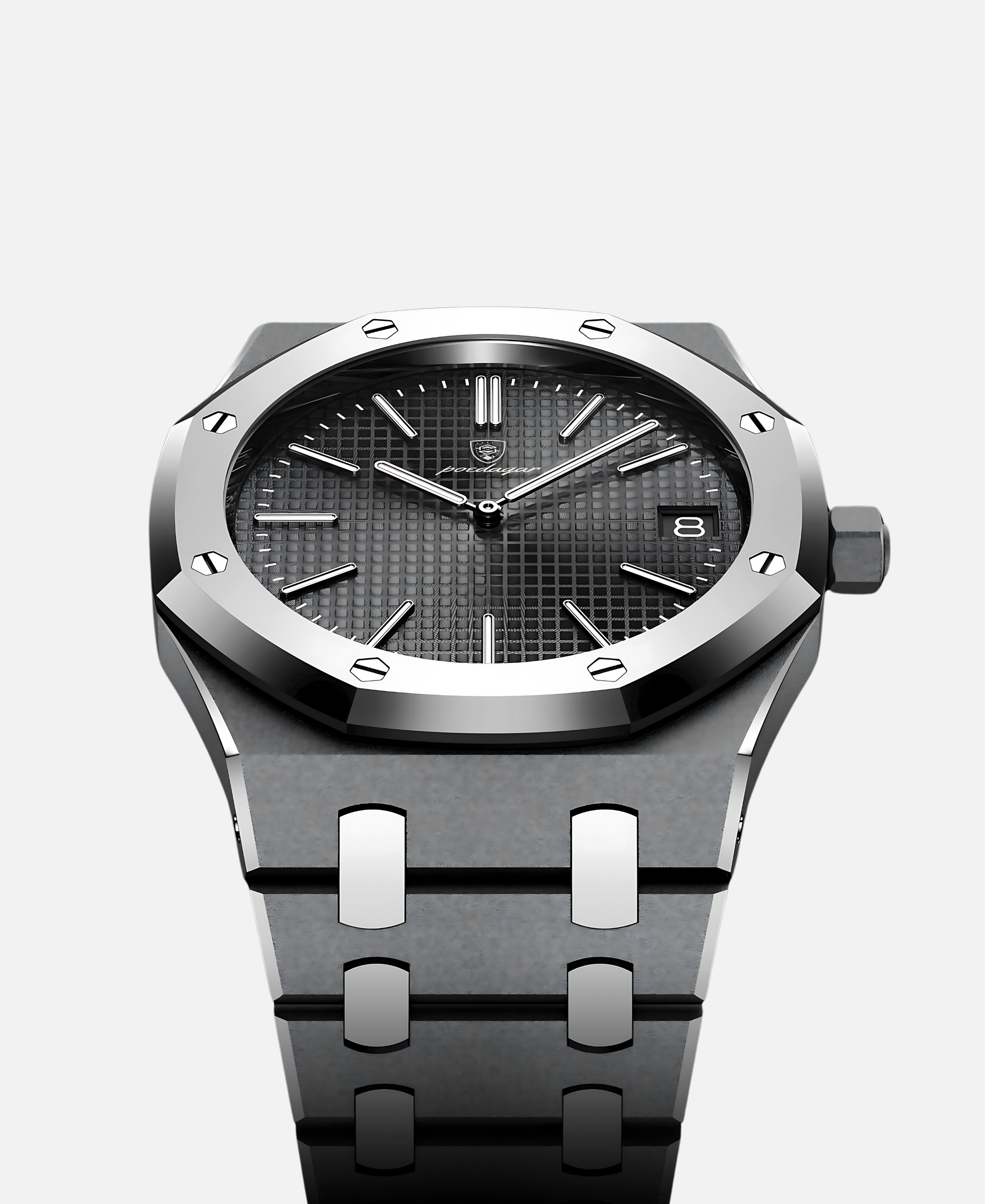 Elegancki męski zegarek 41mm z stalową kopertą