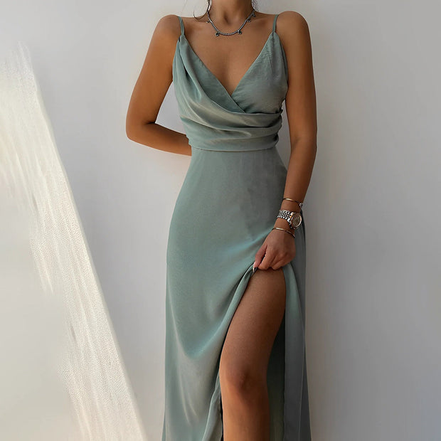 Zeldda - Sukienka o nazwie V-Neckline Dress Warschau Fashion Zielony S