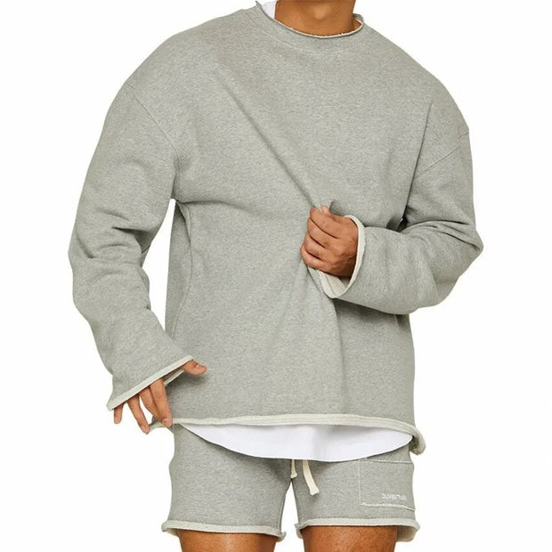 Loey | Męski Basic Pulower Men Sweaters Warschau Fashion Szary M