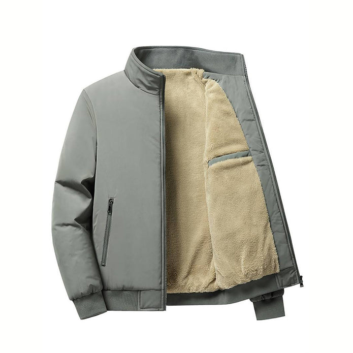 HOWARD - Komfortowa Zimowa Kurtka dla Mężczyzn Fashion Men Jacket Bomber Winter Warschau Fashion Szary XXS
