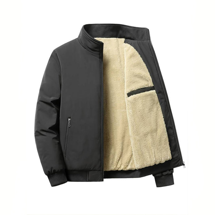 HOWARD - Komfortowa Zimowa Kurtka dla Mężczyzn Fashion Men Jacket Bomber Winter Warschau Fashion Czarny XXS