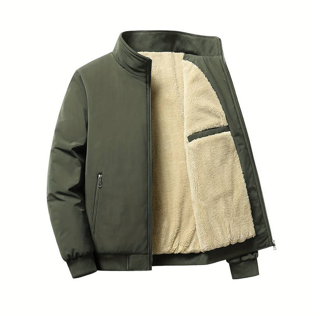 HOWARD - Komfortowa Zimowa Kurtka dla Mężczyzn Fashion Men Jacket Bomber Winter Warschau Fashion Zielony Wojskowy XXS