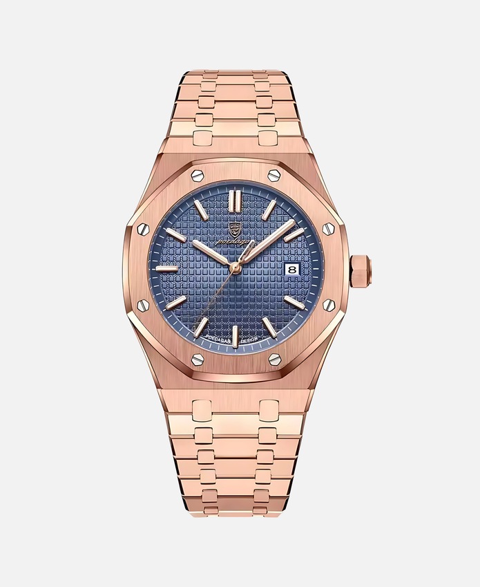Elegancki męski zegarek 41mm z stalową kopertą