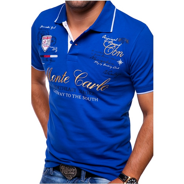 Lucas | Elegancki męski Polaris Heren T-shirts & polo's | modern Warschau Fashion Niebieski S