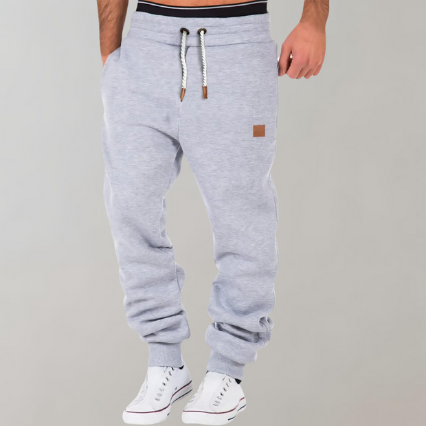 Hoder - Spodnie dresowe męskie Men Winter Pants Warschau Fashion Szary S