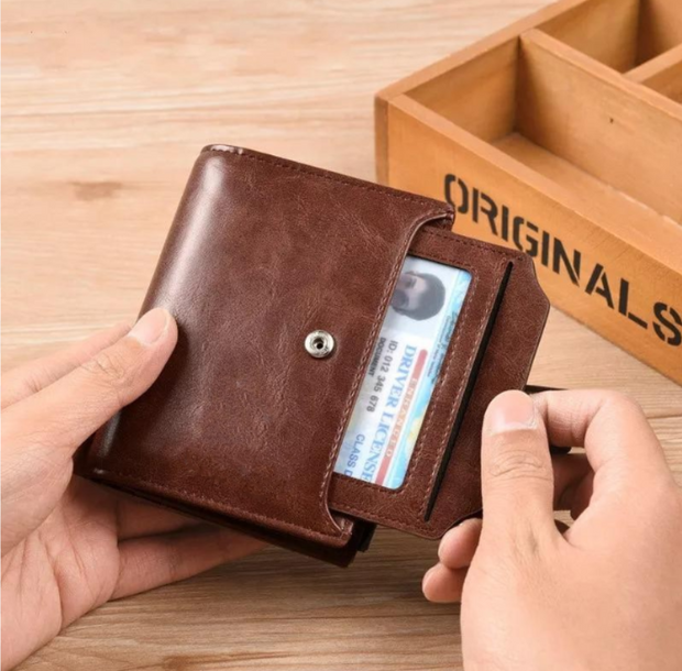 Męski portfel z zabezpieczeniem RFID i odpornością na kradzież Men Accessories Warschau Fashion