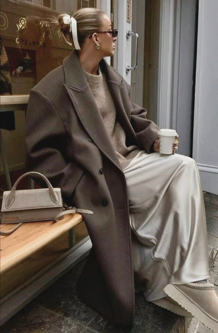 Stylowy Długi Płaszcz Wełniany | Saphira Trench Coat Women Warschau Fashion