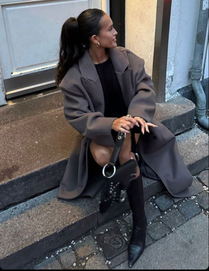 Stylowy Długi Płaszcz Wełniany | Saphira Trench Coat Women Warschau Fashion