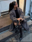 Stylowy Długi Płaszcz Wełniany | Saphira Trench Coat Women Warschau Fashion