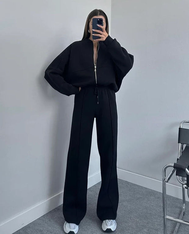 VICTORIA | Luksusowy Dres Eleganza Warschau Fashion Czarny S