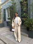 VICTORIA | Luksusowy Dres Eleganza Warschau Fashion Beżowy S