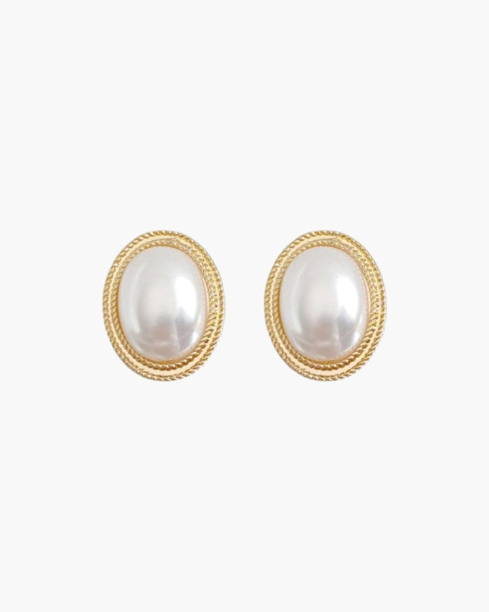 Owalne kolczyki Radiant Pearl