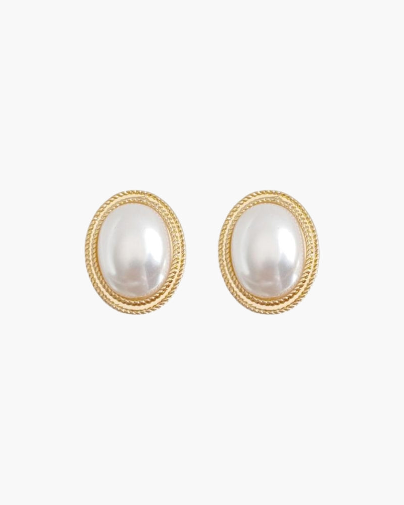 Owalne kolczyki Radiant Pearl