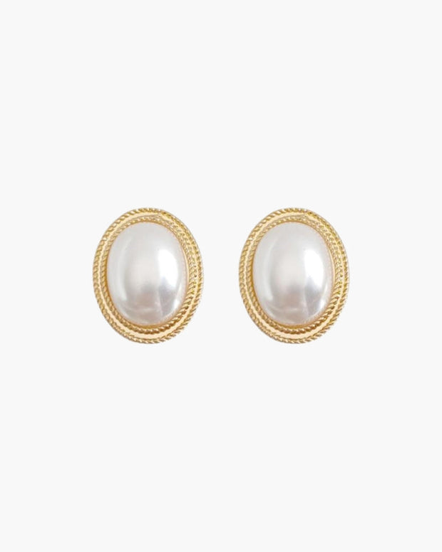 Owalne kolczyki Radiant Pearl Warschau Fashion