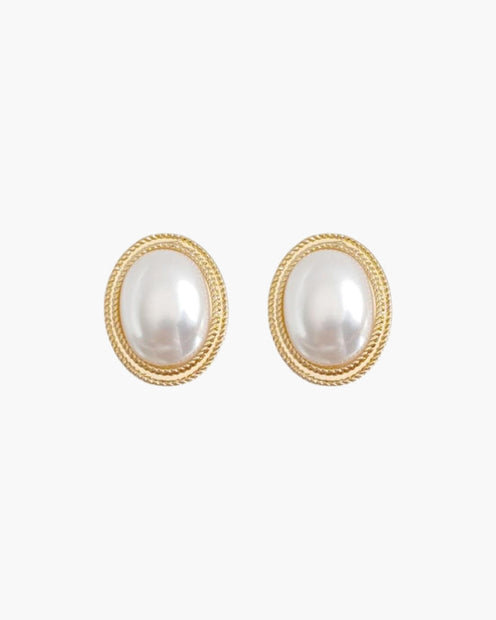 Owalne kolczyki Radiant Pearl