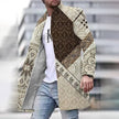 JOHN - Męski Długi Płaszcz Elegancki Fashion Men Coat Overcoat Winter Warschau Fashion Brązowy S