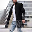 JOHN - Męski Długi Płaszcz Elegancki Fashion Men Coat Overcoat Winter Warschau Fashion Szary S