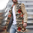 JOHN - Męski Długi Płaszcz Elegancki Fashion Men Coat Overcoat Winter Warschau Fashion Czerwony S