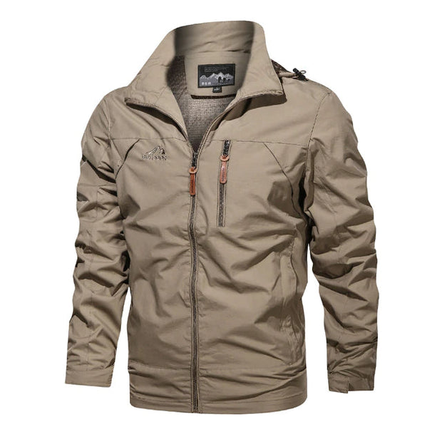Hunter | Wiosenna kurtka przeciwwiatrowa Men Jacket Bomber Solid Fall Warschau Fashion Khaki M