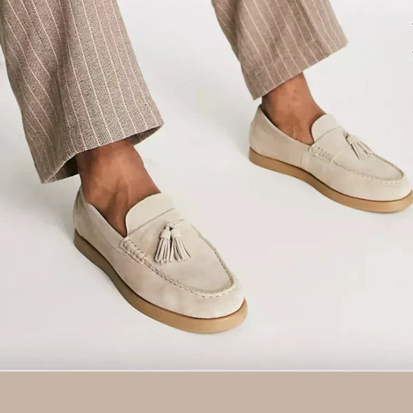 Eleganckie i wygodne męskie loafersy z zamszu w klasycznym stylu