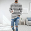 LAVINO - Męski sweter w paski