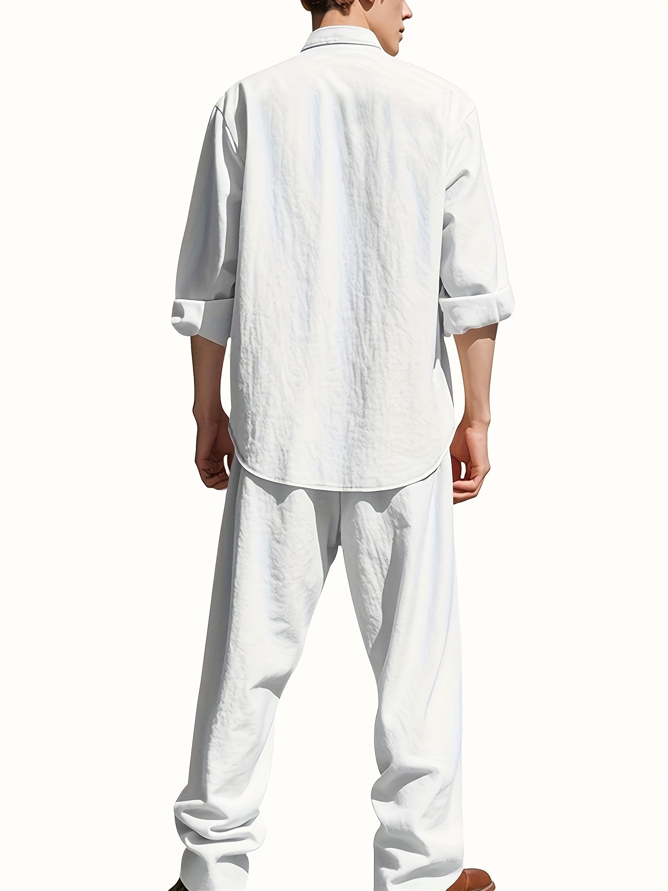Elegancki męski zestaw z lnu