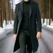 Jorikenit | Męski długi zimowy płaszcz trench Men Coat Warschau Fashion Czarny XS