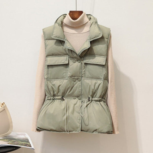 Anoukil | Stylowa damska kamizelka nowoczesna Women Jackets Warschau Fashion Zielony XS