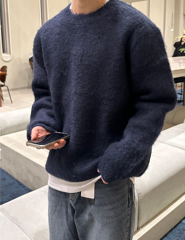 Milano Dzianina Wełniana Textura Sweter Sweater Warschau Fashion