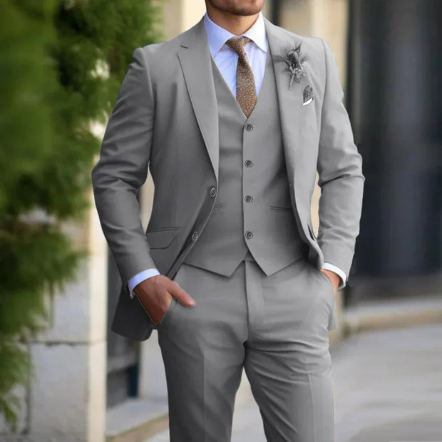 Elegancki męski garnitur weselny 3-częściowy Men Set Warschau Fashion
