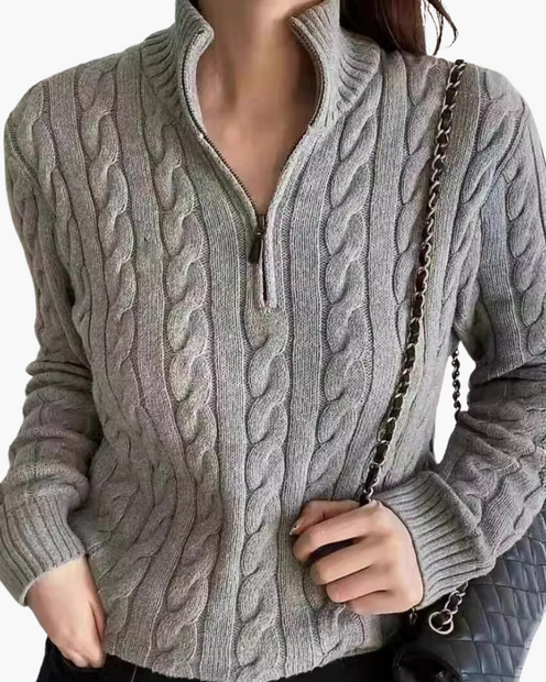 Sweter damski Verbier z półzamkiem