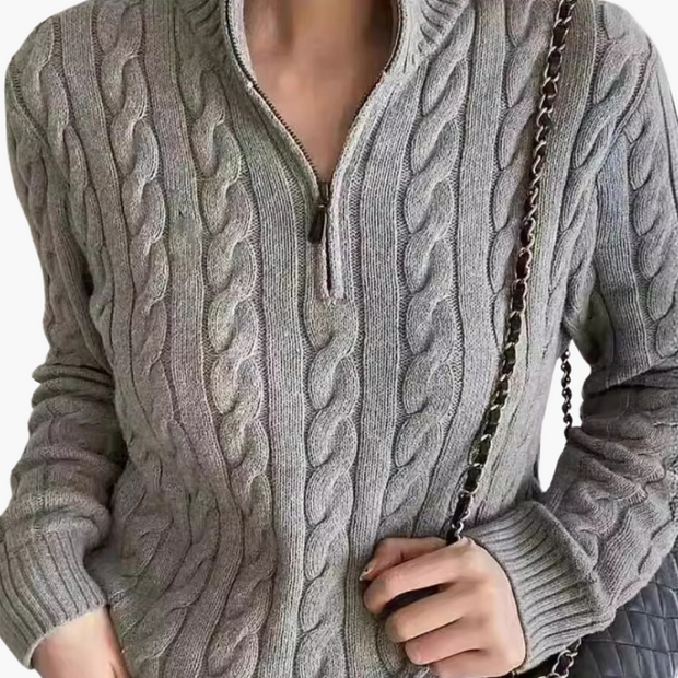 Sweter damski Verbier z półzamkiem