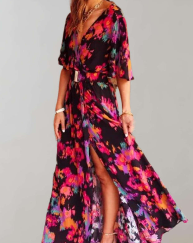 Nadia | Długa Sukienka Relaks Summer Dress Women Warschau Fashion S Czarny