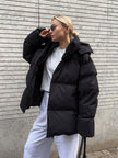 Damska Pikowana Kurtka Zimowa Women Jacket Warschau Fashion Czarny S
