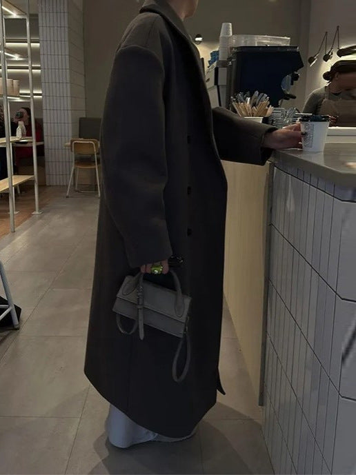 Elegancki, dwurzędowy oversize'owy płaszcz na jesień dla kobiet Jacket Warschau Fashion