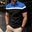 Męska koszulka polo Slim Fit - oddychająca mieszanka bawełny - krótki rękaw z kontrastowymi detalami