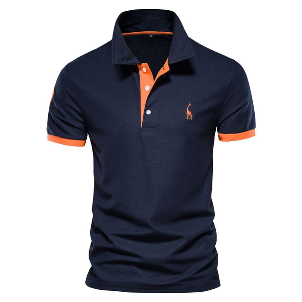 Stylowa męska koszulka polo Men Shirts Warschau Fashion Pomarańczowy Morski S