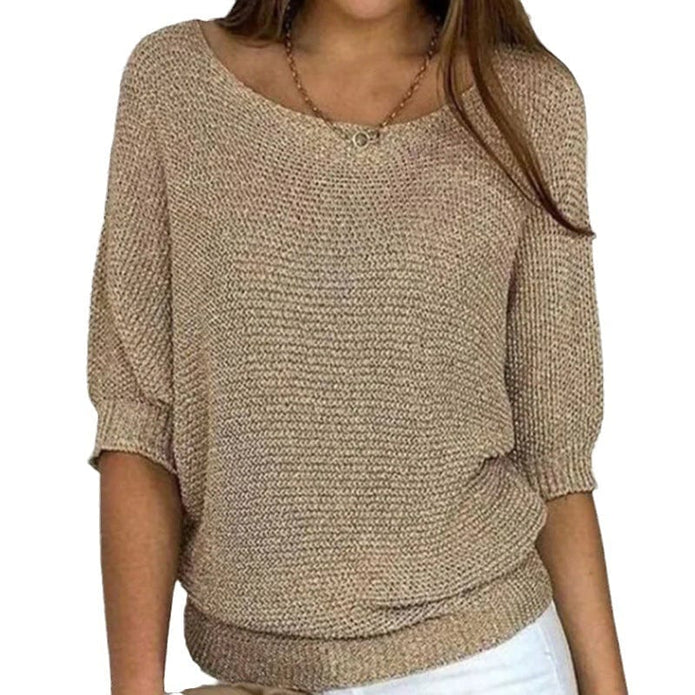 Eliana Wiosenny Sweter Sweater Warschau Fashion Beżowy S