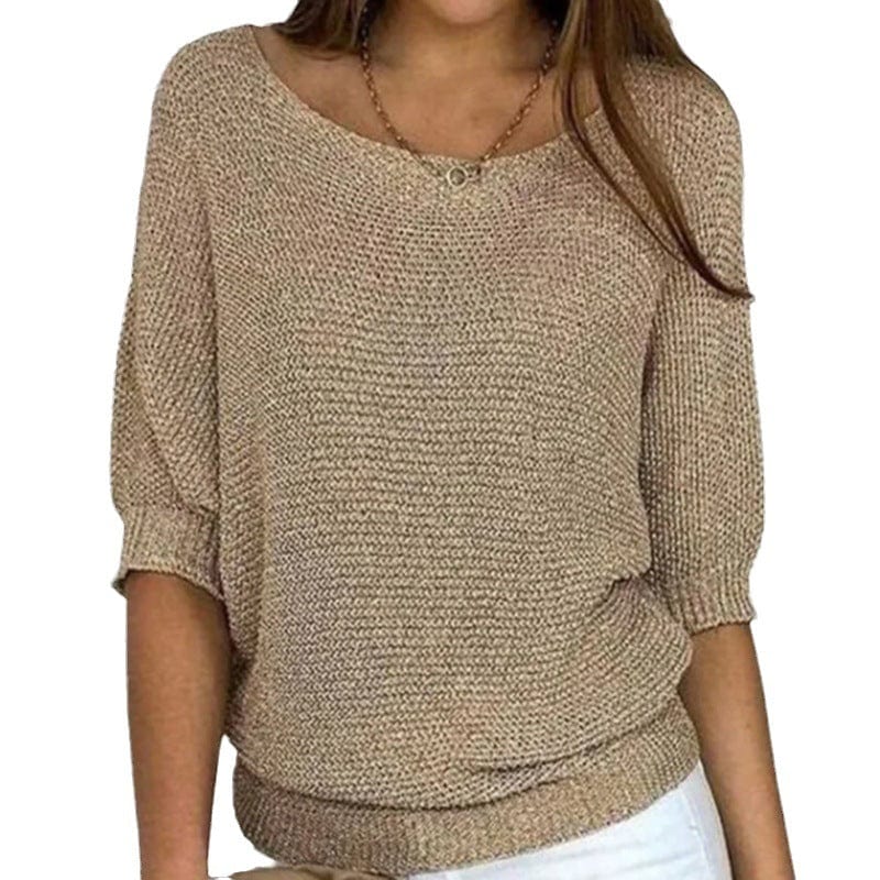 Eliana Wiosenny Sweter Sweater Warschau Fashion Beżowy S