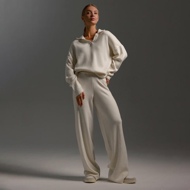 Dres Dzianinowy dla Kobiet - Cora Set Warschau Fashion Biały S