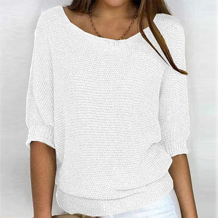 Eliana Wiosenny Sweter Sweater Warschau Fashion Biały S