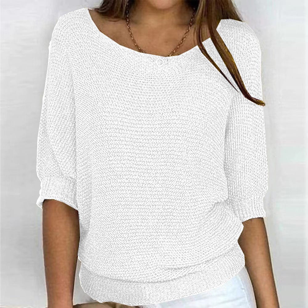 Eliana Wiosenny Sweter Sweater Warschau Fashion Biały S