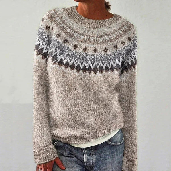 Elin - Sweter w stylu vintage Sweater Warschau Fashion Szary S
